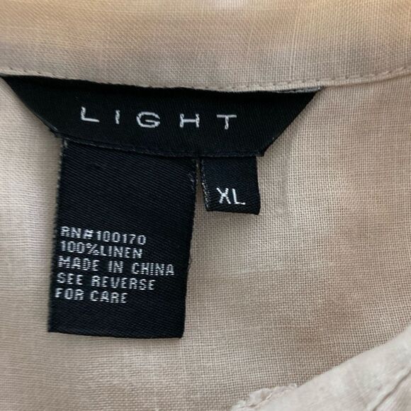 LIGHT XL 100% Linen Sleeveless Shacket Top - Picture 3 of 12